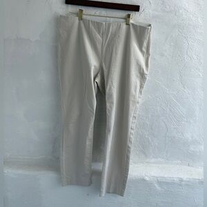New Day Women's Cream High Rise Stretch Skinny Pants w/ Side Zip size 14